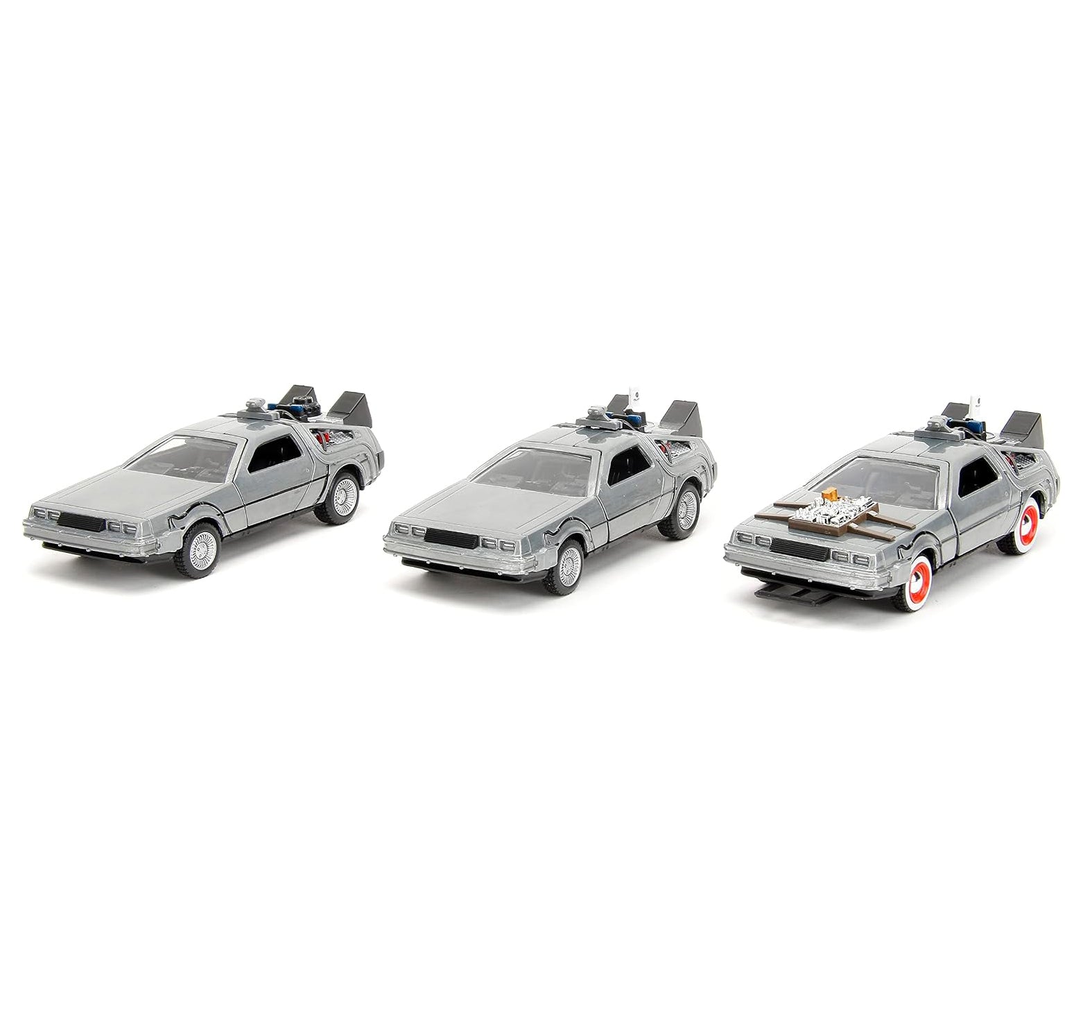 Jada Toys - Back to The Future 1:32 Time Machine 3-Pack Die-Cast Cars