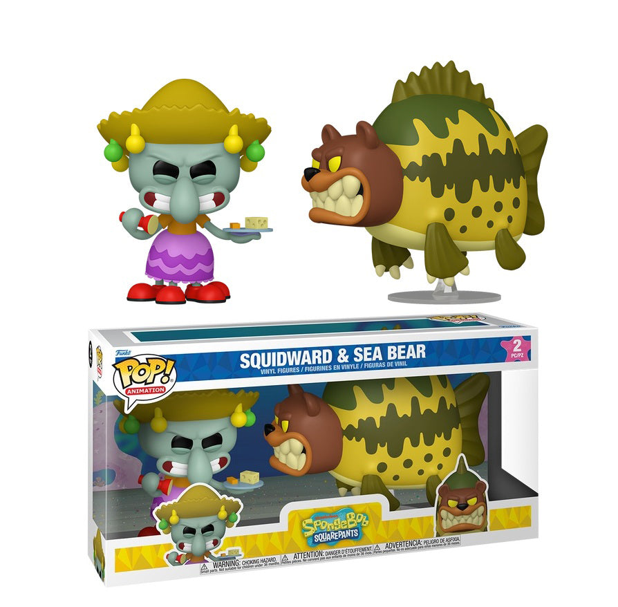 Funko POP! Animation 2Pack: Spongebob Squarepants - Squidward & Sea Bear