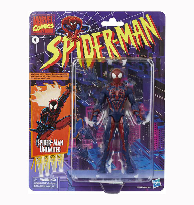 Spider-Man Marvel Legends Series Unlimited, Retro Comics Collectible 6-Inch Scale Action Figure