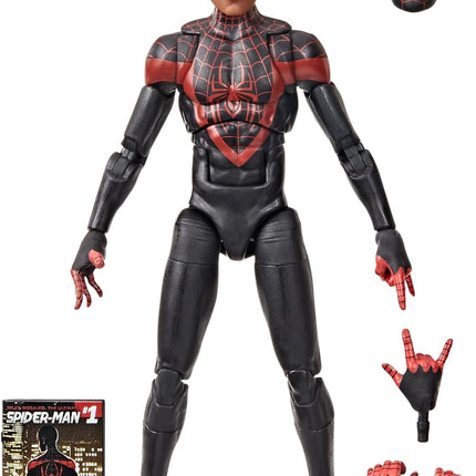 Marvel Legends Series Ultimate Miles Morales, Spider-Man Comics-Inspired Collectible 6-Inch Scale Action Figure with Character-Sized Comic Accessory