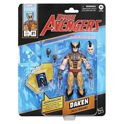 Marvel Legends Series Daken (Wolverine), Dark Avengers #1 (2009) Comics-Inspired Collectible 6-Inch Scale Action Figure with Character-Sized Comic Accessory