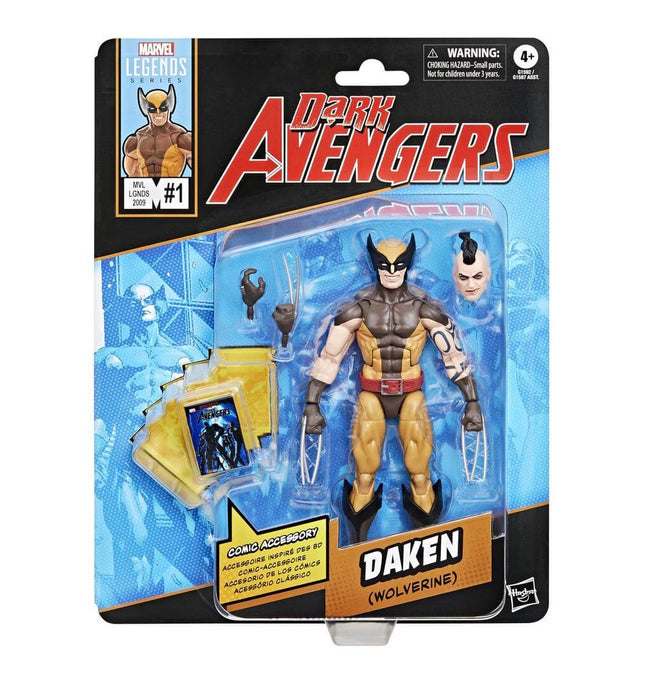 Marvel Legends Series Daken (Wolverine), Dark Avengers #1 (2009) Comics-Inspired Collectible 6-Inch Scale Action Figure with Character-Sized Comic Accessory