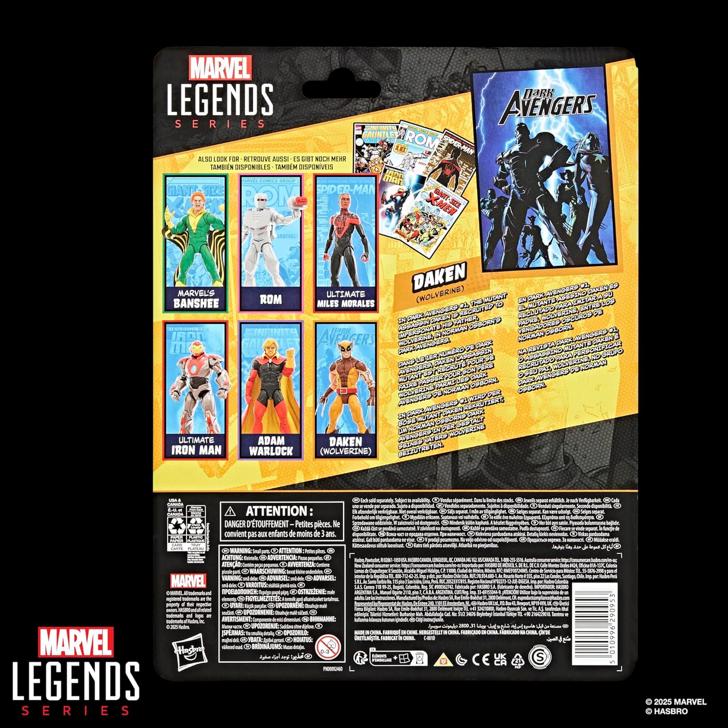 Marvel Legends Series Daken (Wolverine), Dark Avengers #1 (2009) Comics-Inspired Collectible 6-Inch Scale Action Figure with Character-Sized Comic Accessory