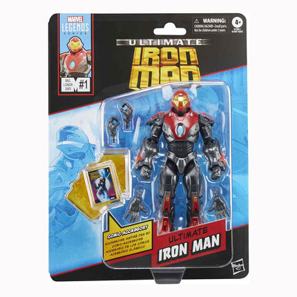 Marvel Legends Series Ultimate Iron Man, Comics-Inspired Collectible 6-Inch Scale Action Figure with Character-Sized Comic Accessory