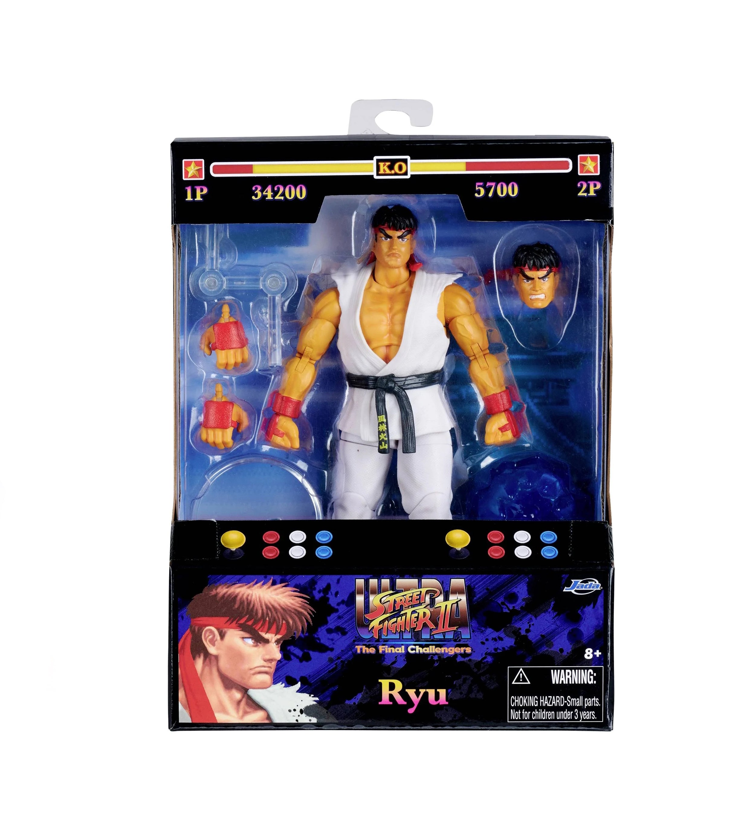 Jada Street Fighter II Ryu Deluxe Action Figure - 1:12 Scale Figure