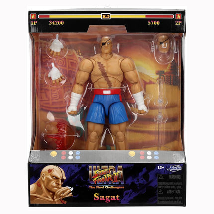 Jada Street Fighter II Sagat Deluxe Action Figure - 1:12 Scale Figure