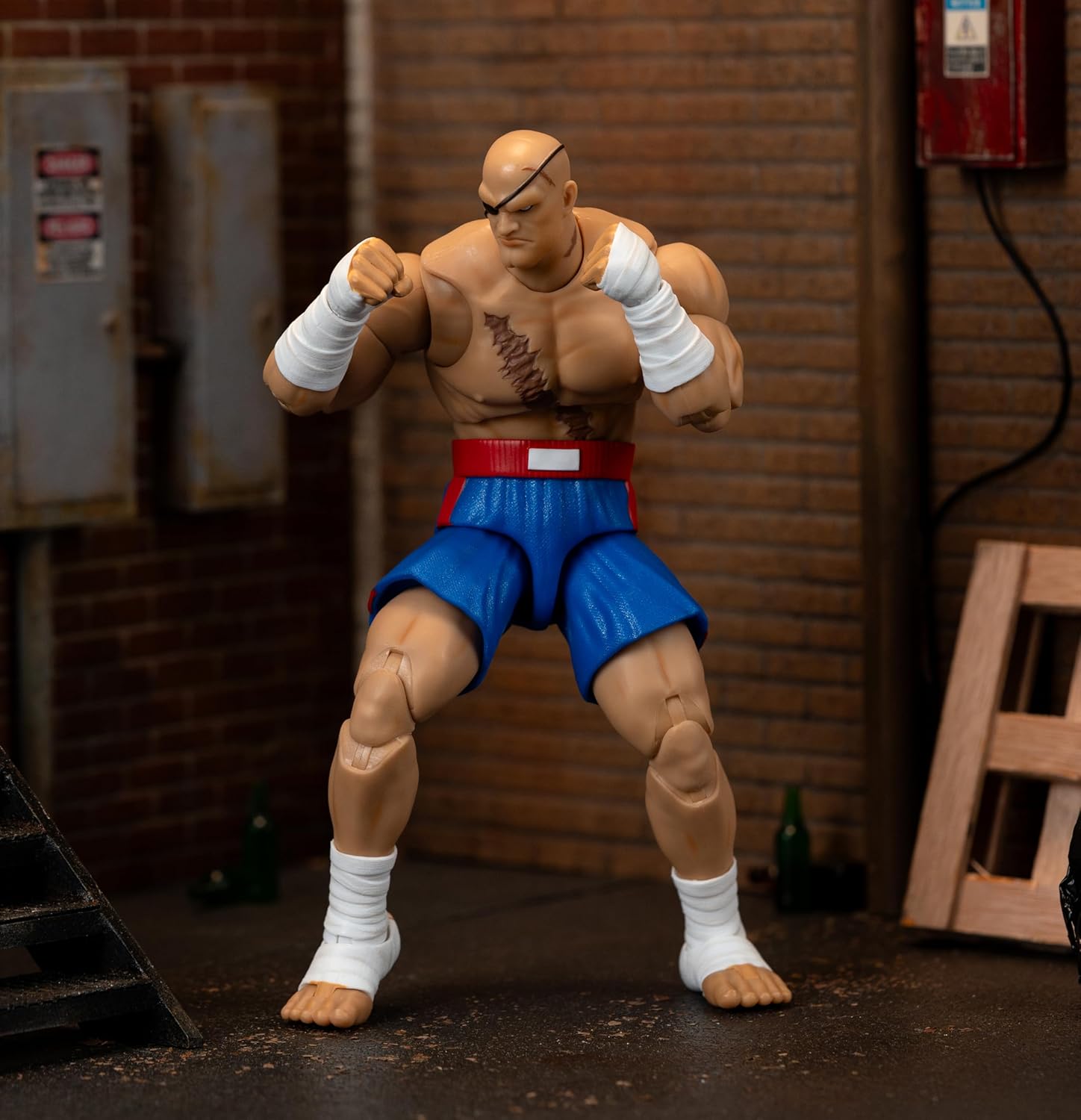 Jada Street Fighter II Sagat Deluxe Action Figure - 1:12 Scale Figure