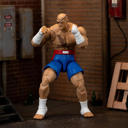 Jada Street Fighter II Sagat Deluxe Action Figure - 1:12 Scale Figure