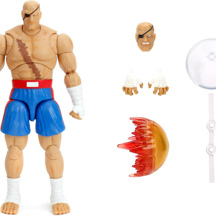 Jada Street Fighter II Sagat Deluxe Action Figure - 1:12 Scale Figure