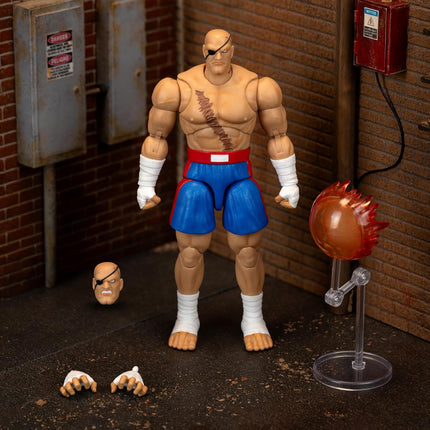 Jada Street Fighter II Sagat Deluxe Action Figure - 1:12 Scale Figure