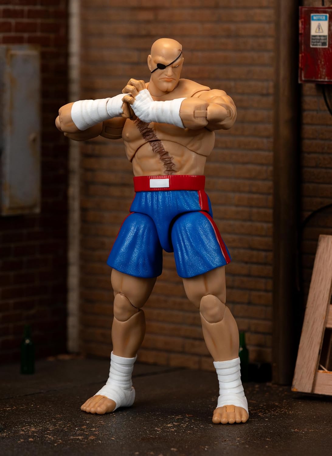 Jada Street Fighter II Sagat Deluxe Action Figure - 1:12 Scale Figure