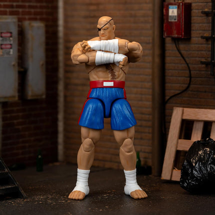 Jada Street Fighter II Sagat Deluxe Action Figure - 1:12 Scale Figure