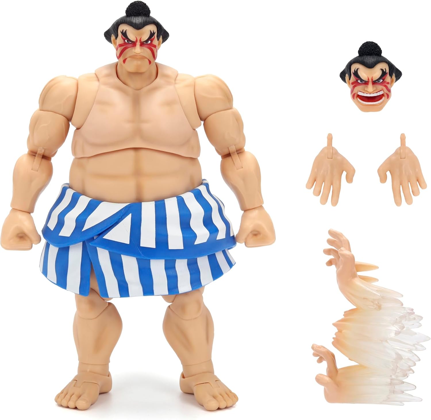 Jada Toys Street Fighter II Mr. Honda Action Figure 1:12 Deluxe Scale 6" Tall