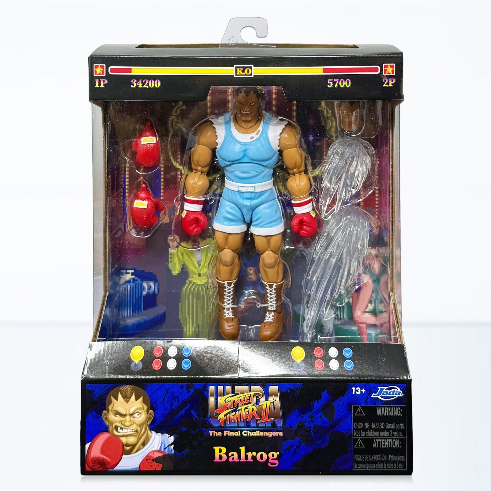 Jada Toys Street Fighter II Balrog Action Figure 1:12 Deluxe Scale 6" Tall