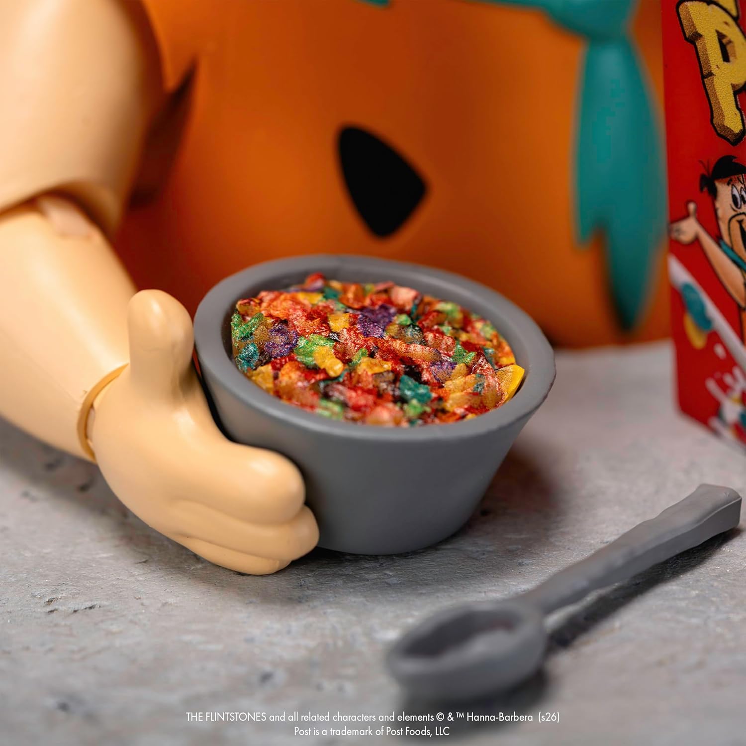 Jada Toys - Fruity Pebbles Fred Flinstone Action Figure Toys – 1:12 Scale – Fully Articulated – Retro Cartoon Collectible