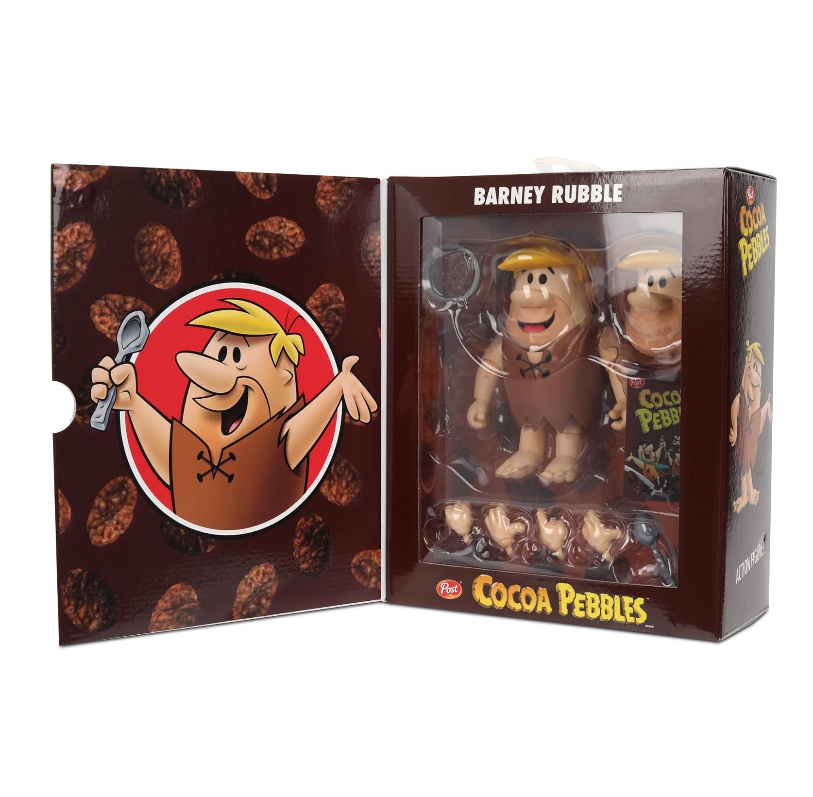Jada Toys - Cocoa Pebbles Barney Rubble Action Figure Toys – 1:12 Scale – Fully Articulated – Retro Cartoon Collectible