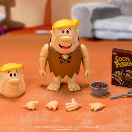 Jada Toys - Cocoa Pebbles Barney Rubble Action Figure Toys – 1:12 Scale – Fully Articulated – Retro Cartoon Collectible