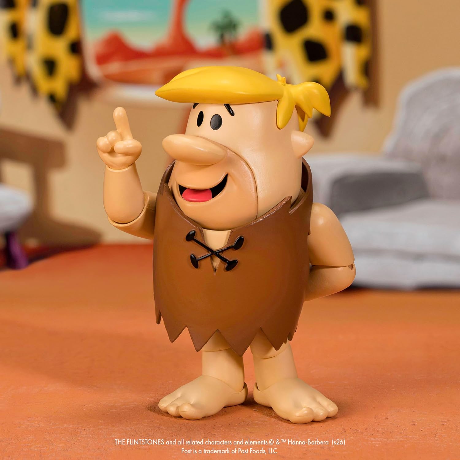 Jada Toys - Cocoa Pebbles Barney Rubble Action Figure Toys – 1:12 Scale – Fully Articulated – Retro Cartoon Collectible