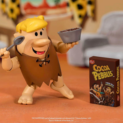 Jada Toys - Cocoa Pebbles Barney Rubble Action Figure Toys – 1:12 Scale – Fully Articulated – Retro Cartoon Collectible