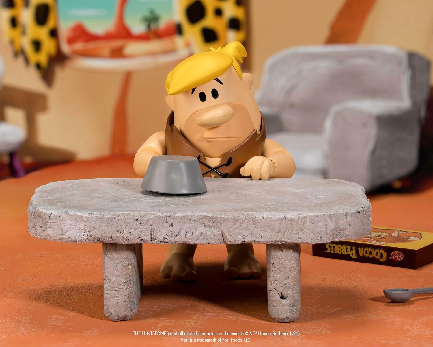 Jada Toys - Cocoa Pebbles Barney Rubble Action Figure Toys – 1:12 Scale – Fully Articulated – Retro Cartoon Collectible