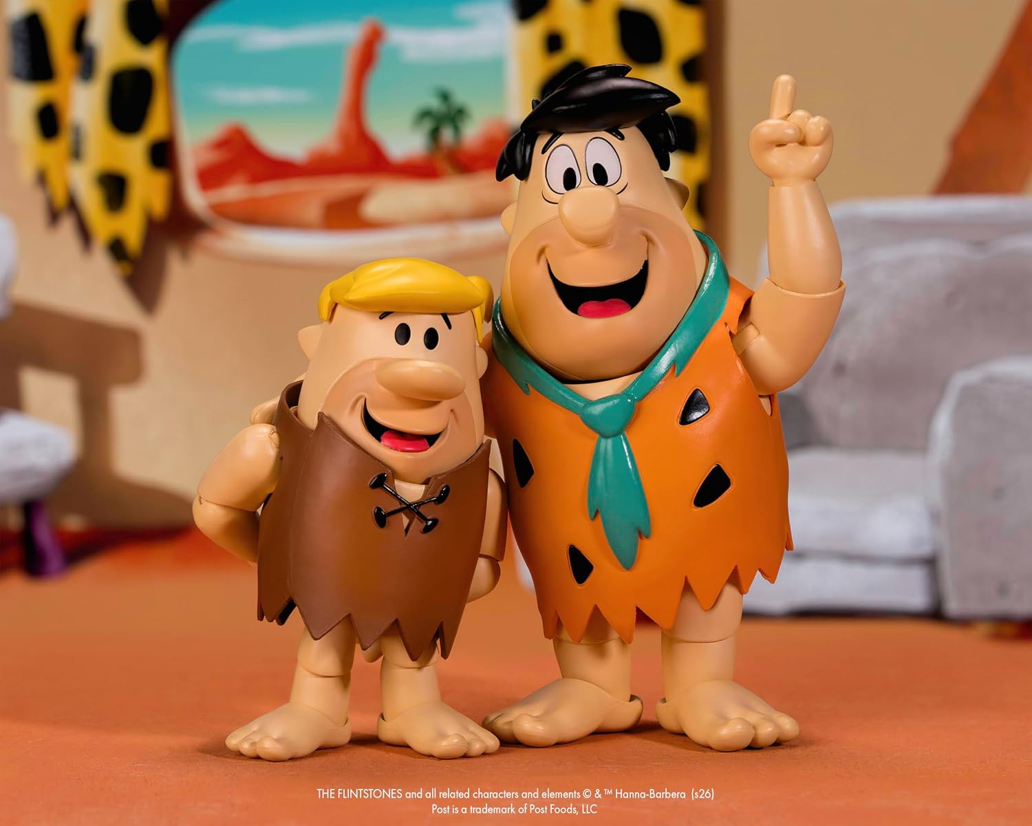 Jada Toys - Cocoa Pebbles Barney Rubble Action Figure Toys – 1:12 Scale – Fully Articulated – Retro Cartoon Collectible