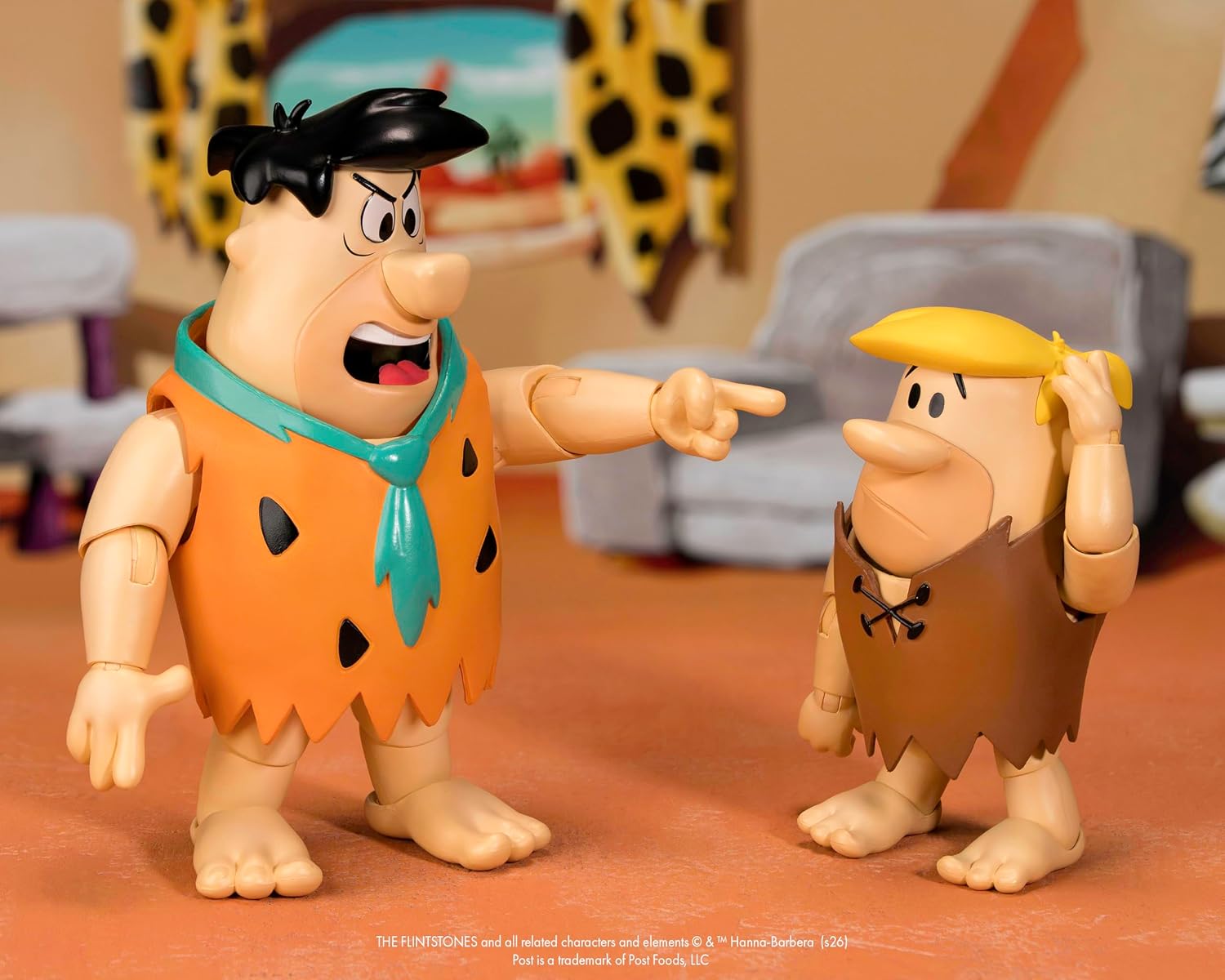 Jada Toys - Cocoa Pebbles Barney Rubble Action Figure Toys – 1:12 Scale – Fully Articulated – Retro Cartoon Collectible