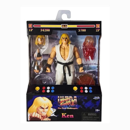 Jada Toys – Street Fighter II Ken Action Figure (Version 2 Exclusive) - 1:12 Scale Collectible