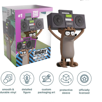 Youtooz - Regular Show Rigby 4.2" Vinyl Figure, Fan-Favorite Collectible