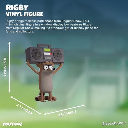 Youtooz - Regular Show Rigby 4.2" Vinyl Figure, Fan-Favorite Collectible