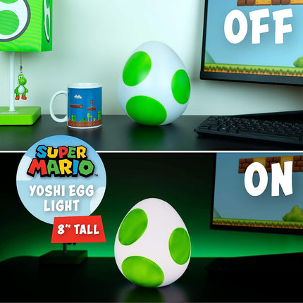 Yoshi Egg Light 8 in x 7 in | Super Mario Gifts and Room Décor |Officially Licensed Nintendo Merchandise
