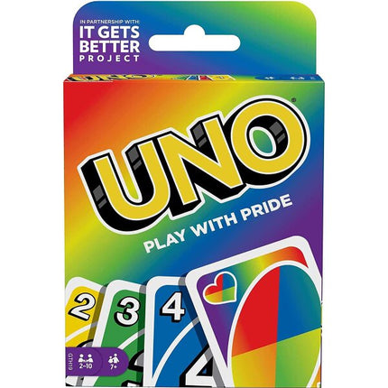 Mattel Games UNO Play with Pride Card Game with 112 Cards and Instructions