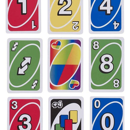 Mattel Games UNO Play with Pride Card Game with 112 Cards and Instructions