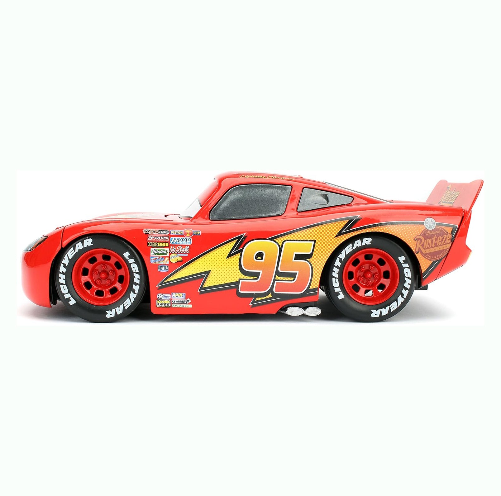 Jada Toys Disney Pixar Cars 3 1:24 Lightning McQueen Die-Cast Car with Tire Rack