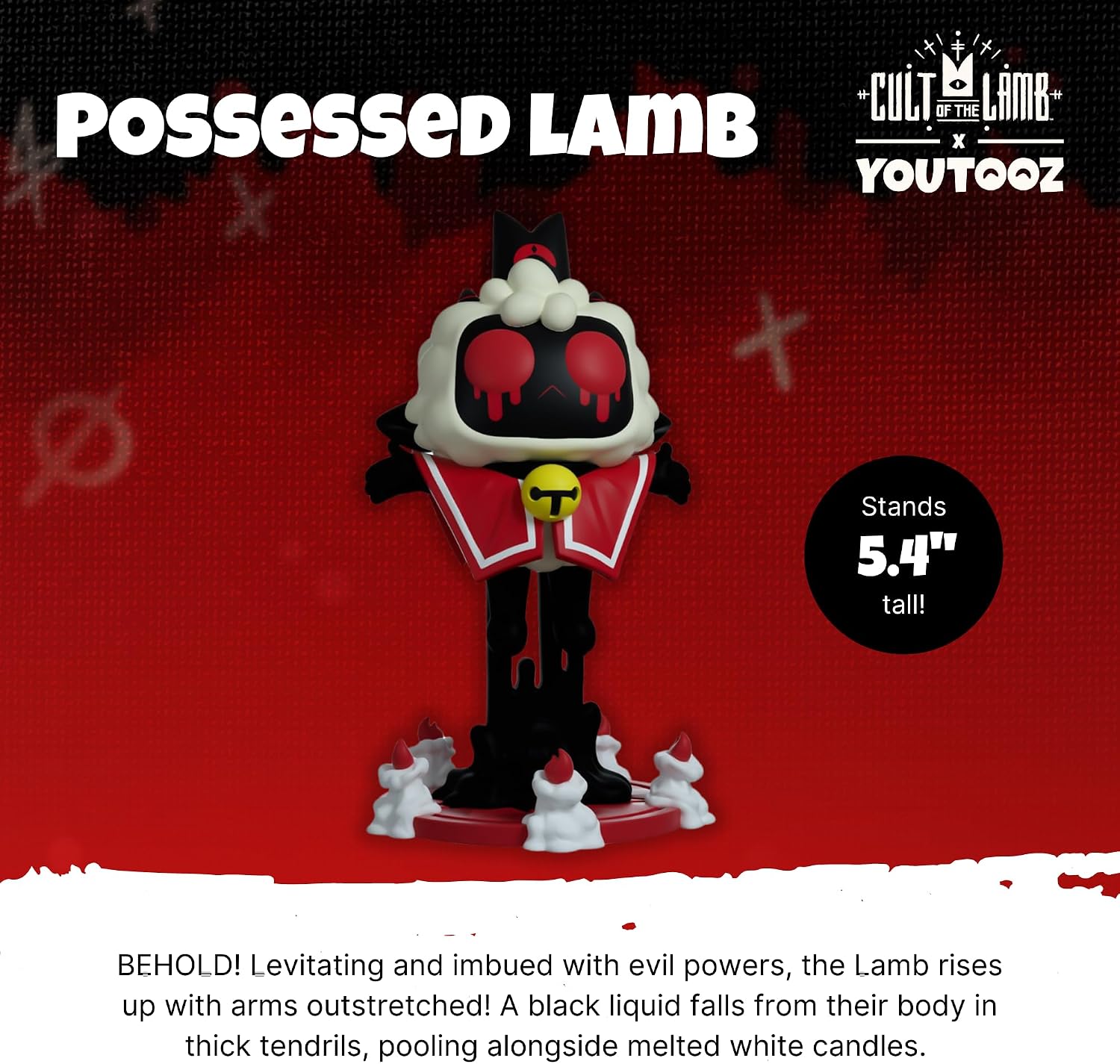 Youtooz Cult of the Lamb Possessed 5.4" Vinyl Figure, Collectible Possessed Figure from Cult of the Lamb Collection
