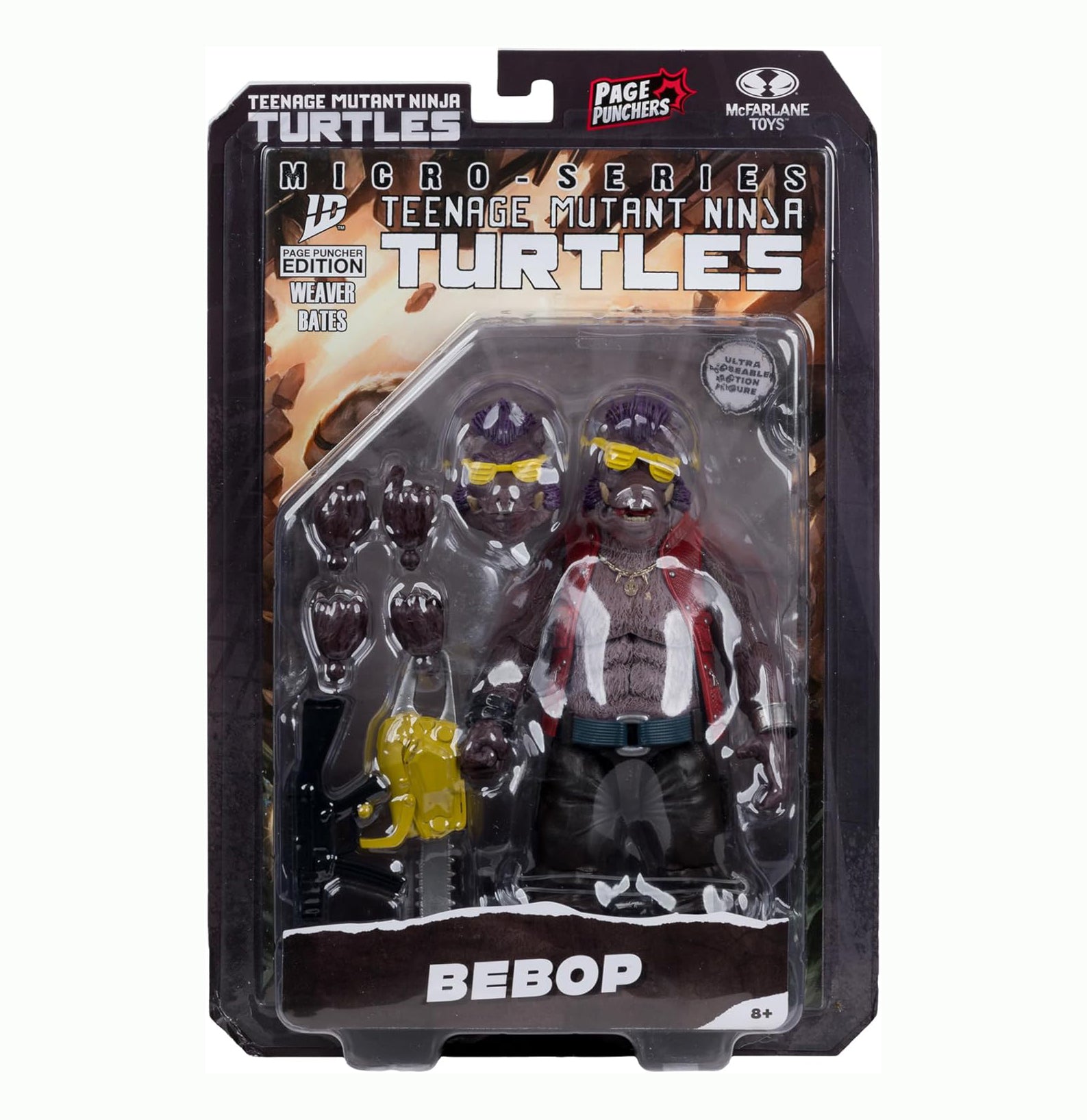 McFarlane Toys-Teenage Mutant Ninja Turtles (Page Punchers) Bebop 5in Action Figure with Comic