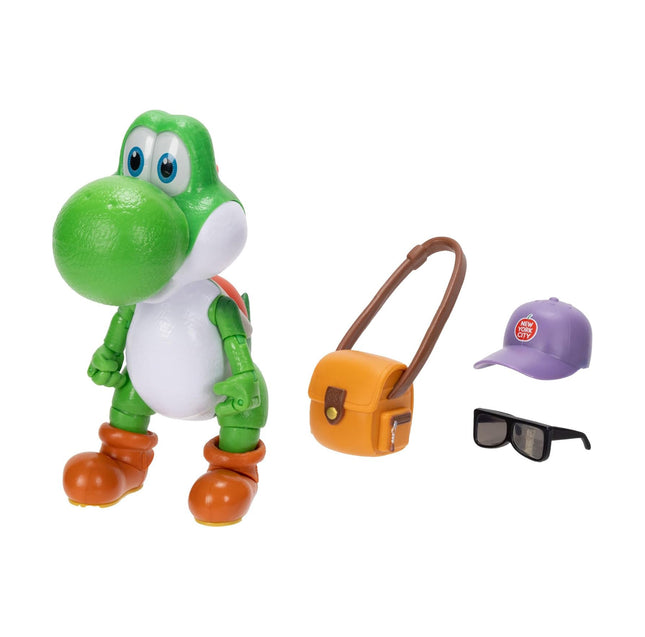 The Super Mario Galaxy Movie 5” Action Figures Series 1 – Yoshi Figure with Hat, Sunglasses