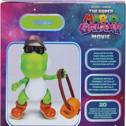 The Super Mario Galaxy Movie 5” Action Figures Series 1 – Yoshi Figure with Hat, Sunglasses