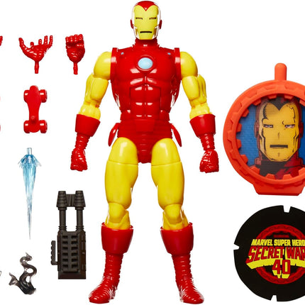 Marvel Legends Retro Series - Secret Wars Classic Red & Yellow Iron Man Action Figure