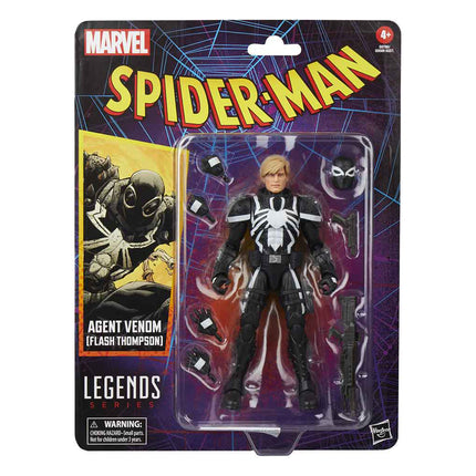 Marvel Legends Series Agent Venom (Flash Thompson), Retro Comics Collectible 6-Inch Scale Action Figure