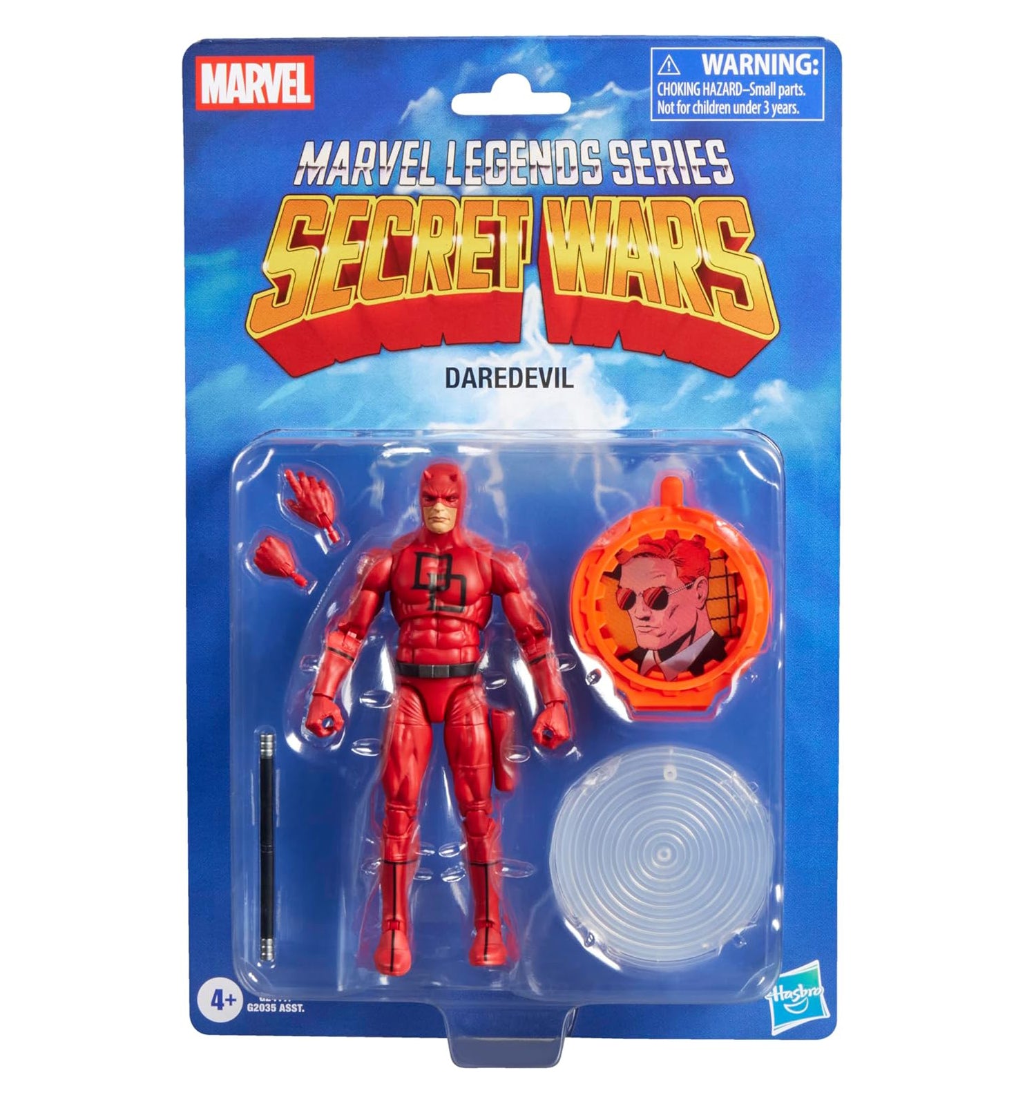 Marvel Legends Series Secret Wars Daredevil, Retro Comics Collectible 6 Inch Action Figure with Lenticular Shield