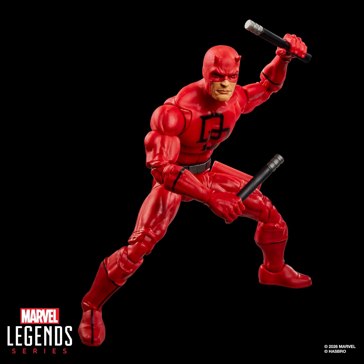 Marvel Legends Series Secret Wars Daredevil, Retro Comics Collectible 6 Inch Action Figure with Lenticular Shield