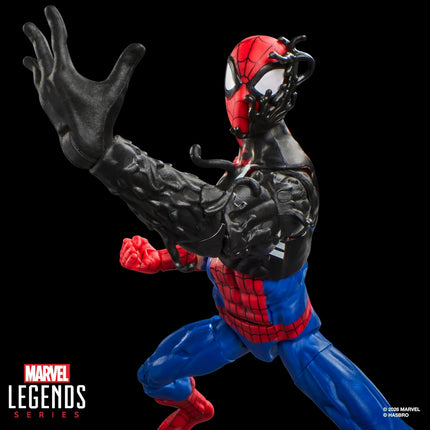 Marvel Legends Series Secret Wars Spider-Man (Alien Costume), Retro Comics Collectible 6 Inch Action Figure with Lenticular Shield