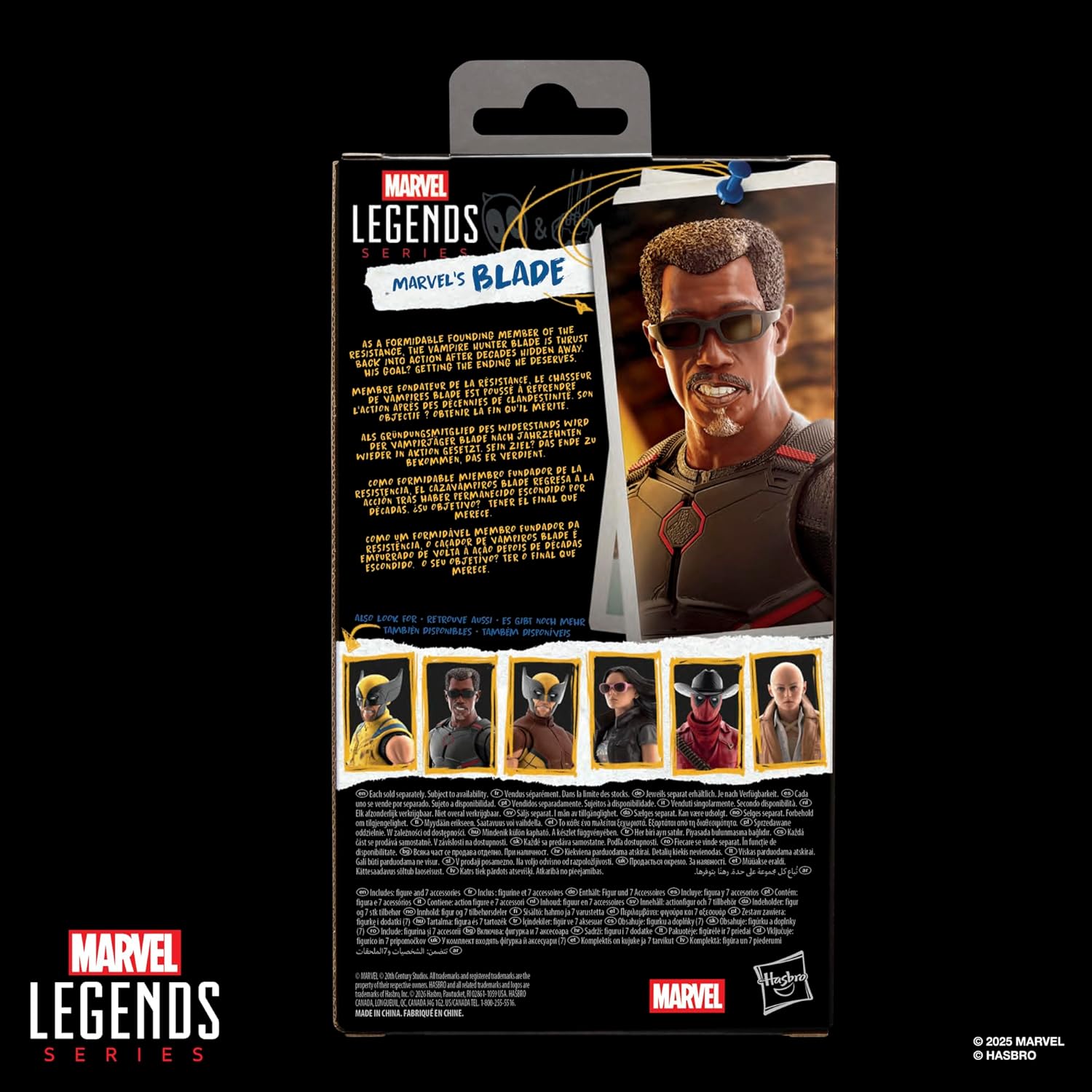 Marvel Legends Series Blade, Deadpool & Wolverine Collectible 6-Inch Action Figure