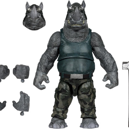 McFarlane Toys-Teenage Mutant Ninja Turtles (Page Punchers) Rocksteady 5in Action Figure with Comic