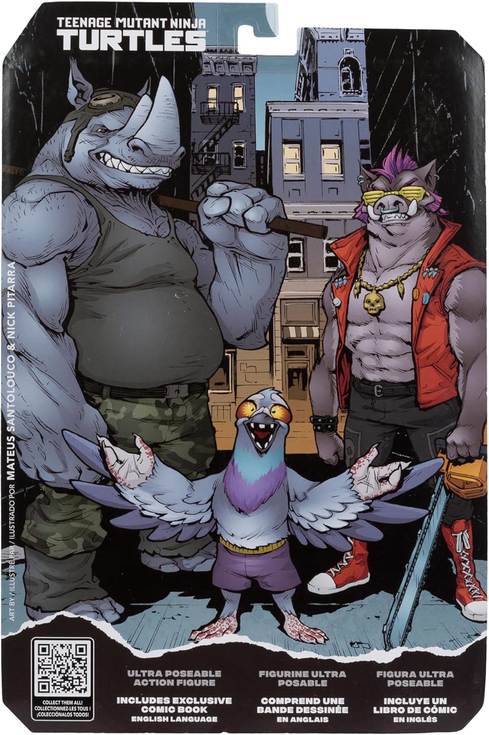 McFarlane Toys-Teenage Mutant Ninja Turtles (Page Punchers) Rocksteady 5in Action Figure with Comic