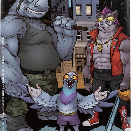 McFarlane Toys-Teenage Mutant Ninja Turtles (Page Punchers) Rocksteady 5in Action Figure with Comic