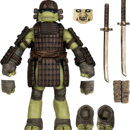 McFarlane Toys- Teenage Mutant Ninja Turtles (Page Punchers), Leonardo Ronin 5in Action Figure with Turtles in Time Comic
