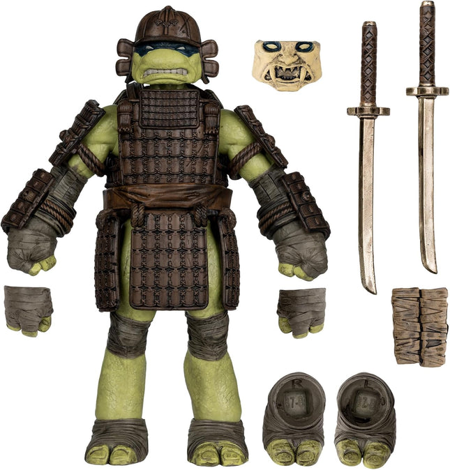 McFarlane Toys- Teenage Mutant Ninja Turtles (Page Punchers), Leonardo Ronin 5in Action Figure with Turtles in Time Comic