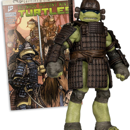 McFarlane Toys- Teenage Mutant Ninja Turtles (Page Punchers), Leonardo Ronin 5in Action Figure with Turtles in Time Comic