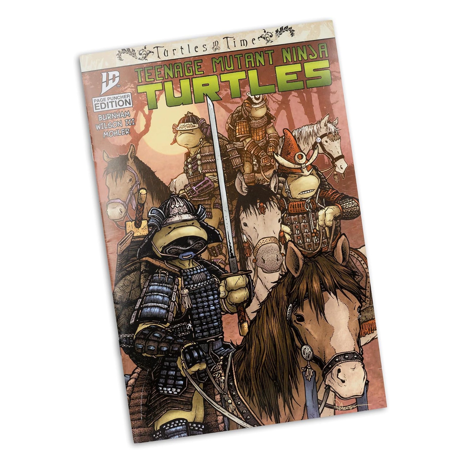 McFarlane Toys- Teenage Mutant Ninja Turtles (Page Punchers), Leonardo Ronin 5in Action Figure with Turtles in Time Comic